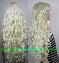 g Wholesale NEW LONG CURLY BLONDE WOMEN FULL WIG