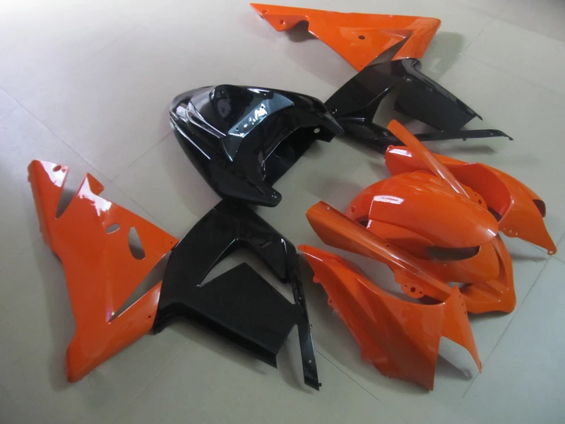ABS 100% подходит для Kawasaki ZX10R 2004 2005 обтекатель Ninja kit ZX 10R 04 05 Матовый Черный Оранжевый