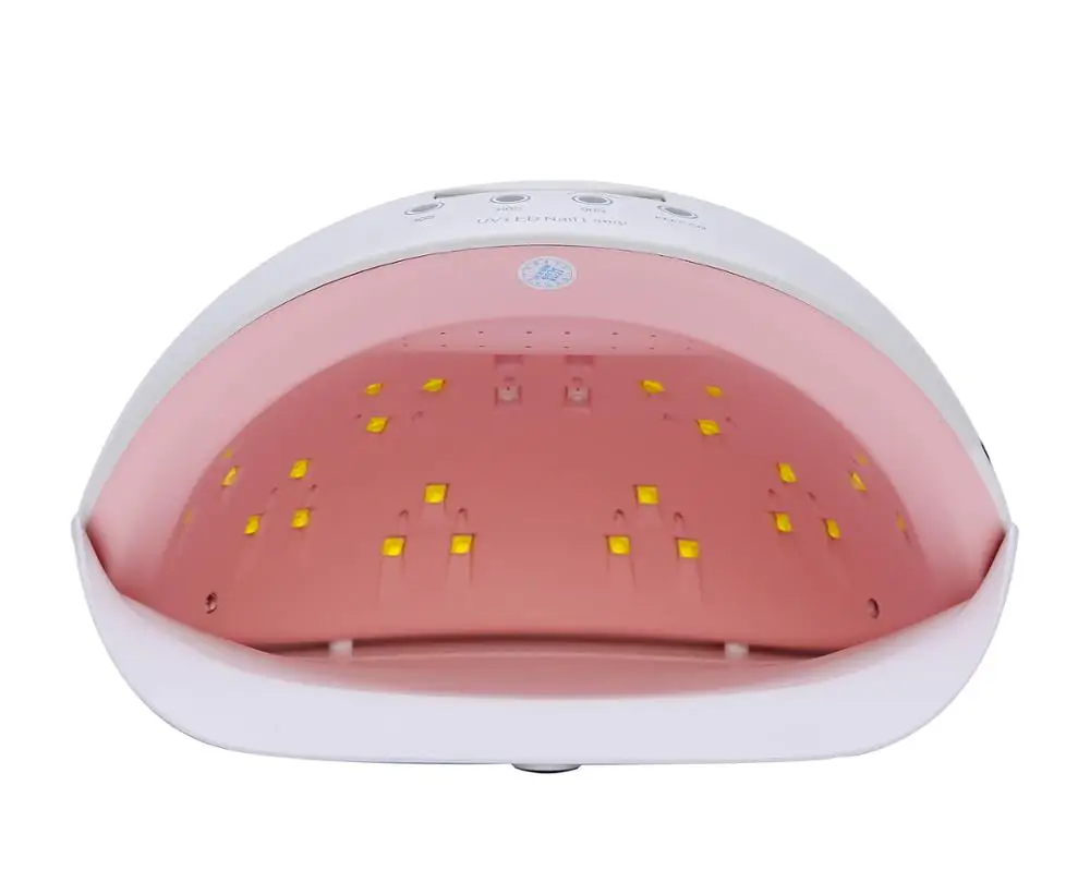 ENNKE Профессиональный 50 Вт Светодиодный УФ-лампы для ногтей Гель-лак инфракрасный датчик двойной свет автоматический таймер запонки Сушилка инструмент 100-240 В - Цвет: pink