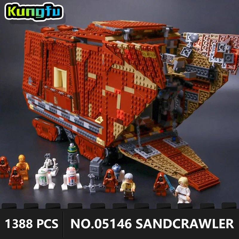 

Legoingly Star War Desert Creeper Sandcrawler 05146 Building Blocks Bricks Educational Toys gifts 1388Pcs gift for boys GK30