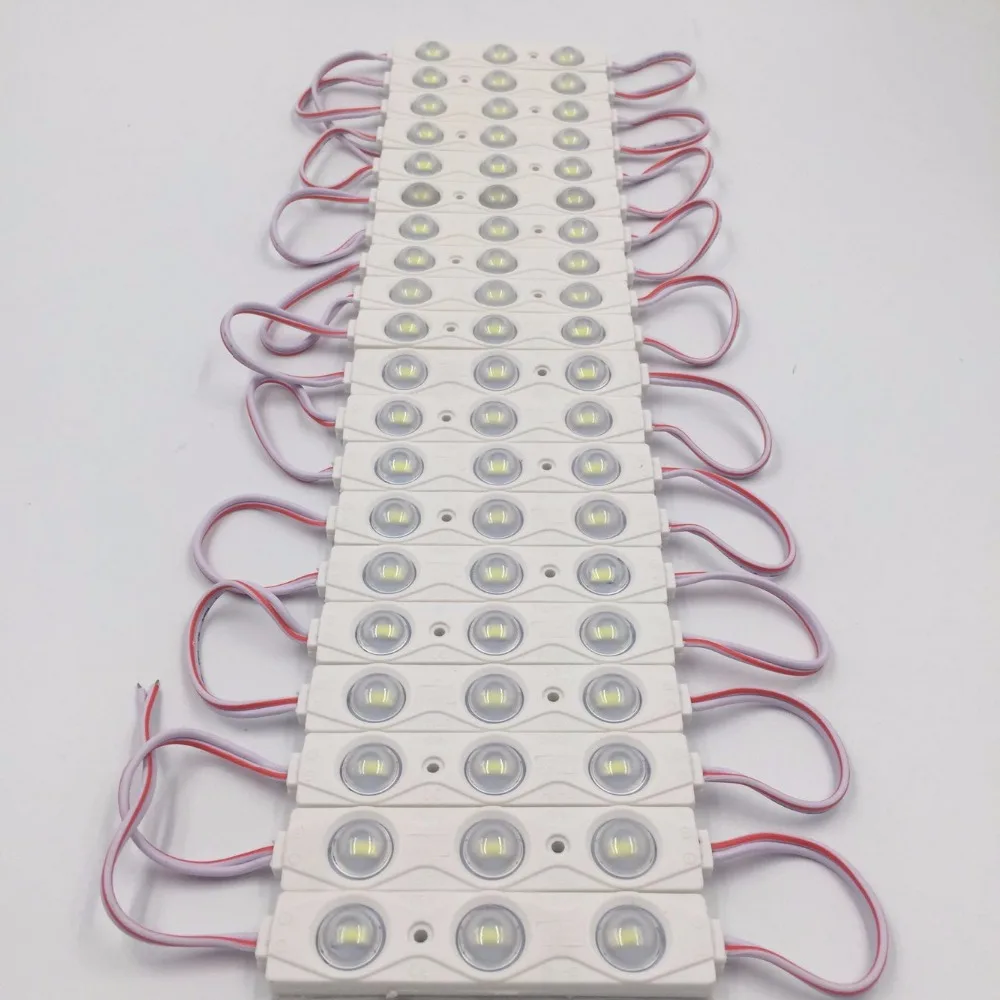 US $218.00 DHL 1000pcs DC12V 57303LEDs Waterproof Outdoor light LED Module Injection lensBacklight for billboard