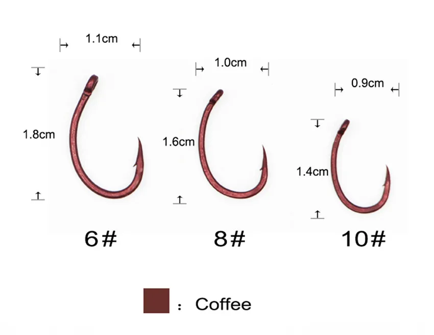 5 шт./лот Высокоуглеродистая сталь крюк колючий поворотный Карп джиг Fly рыболовные крючки с отверстием для рыболовных снастей Аксессуары - Цвет: coffee