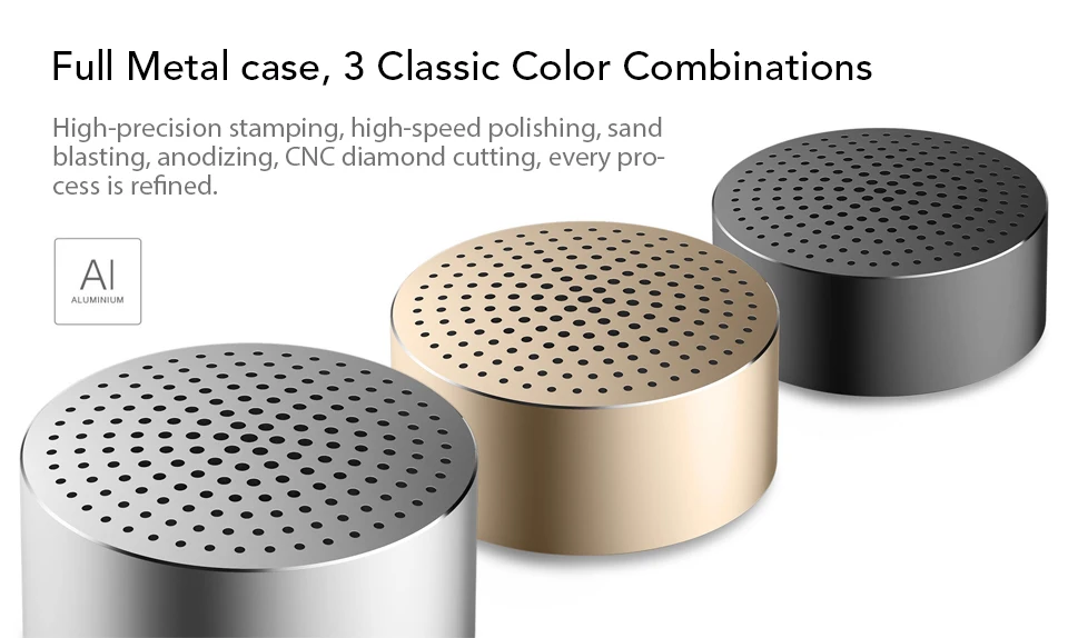 Original Xiaomi Bluetooth Portable Speaker with Mic Headset Speaker Metal Steel Stereo (4)