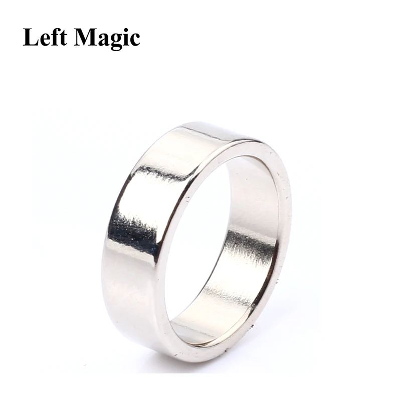 ANELLO MAGNETICO NERO Con Moneta Con Trucchi Per Decorazioni Per Dita