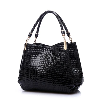 

women real High-grade PU leather handbag women's messenger bag tote bags crocodile leather bags shoulder bag bolsas new