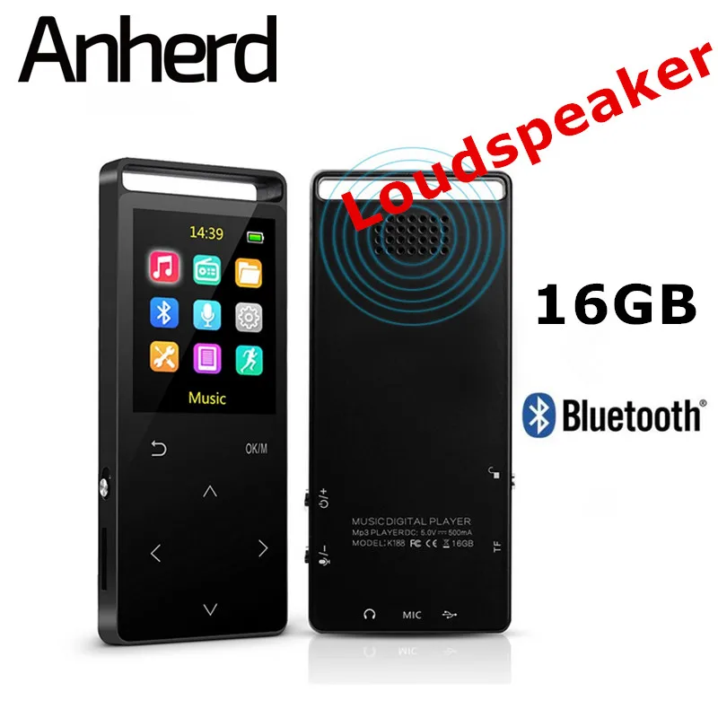 Newest Sport Bluetooth MP3 Player Build in Speaker 16GB Music With Free Earphone Suppport Pedometer | Электроника