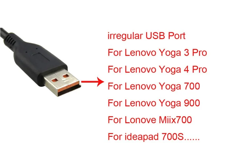 Кабель Конвертор питания адаптер для lenovo yoga 3 yoga 4 pro yoga 700 900 miix 700 ideapad 700 s 5,5x2,5 turn red revel USB