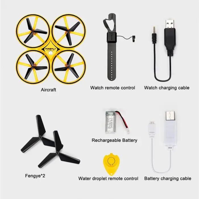 Новинка 2019, Смарт-часы, Квадрокоптер, Гравитационный датчик, мини Дрон, пневматический светодиодный светильник, жесты, радиоуправляемые