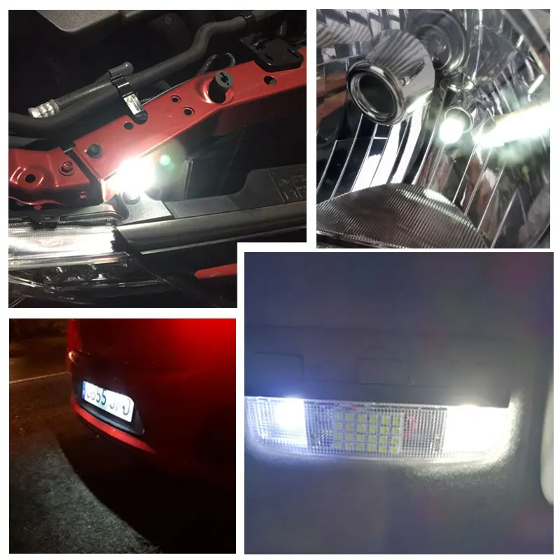 2 шт. T10 светодиодный белый светильник 168 501 W5W танкетка 2835 3SMD интерьерные лампы DC12V