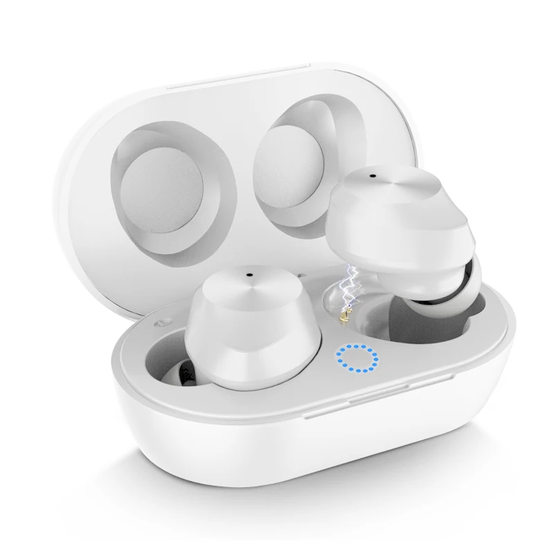 White Arlado TWS-9 Bluetooth наушники-вкладыши мини беспроводная сенсорная гарнитура с зарядным устройством IPX5 водонепроницаемые Airpods для смартфонов - Цвет: White