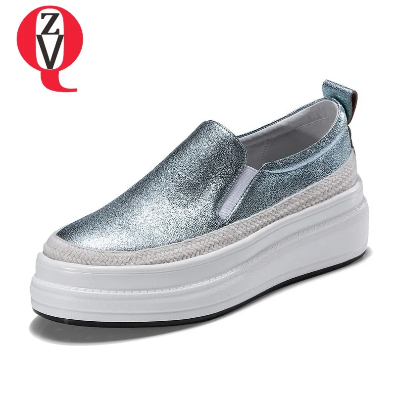 

ZVQ elastic band breathable round toe campus platform college pumps appointment high quality spring girls single shoes