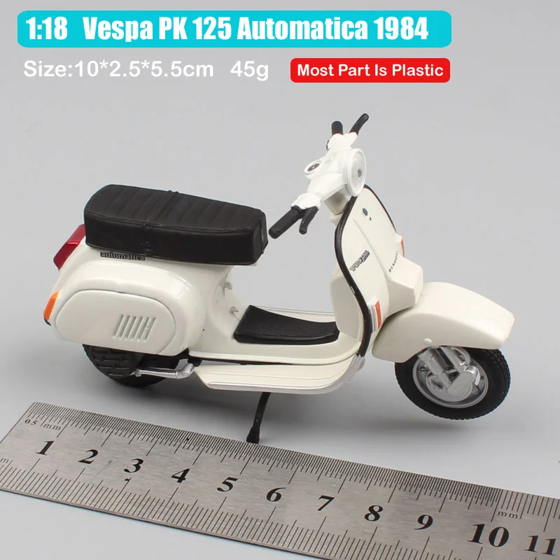 1:18 весы maisto mini Piaggio Vespa PK 125 Automatica 1984 moto rcycle литье под давлением moto bike транспортные средства Игрушечная модель миниатюры для детей