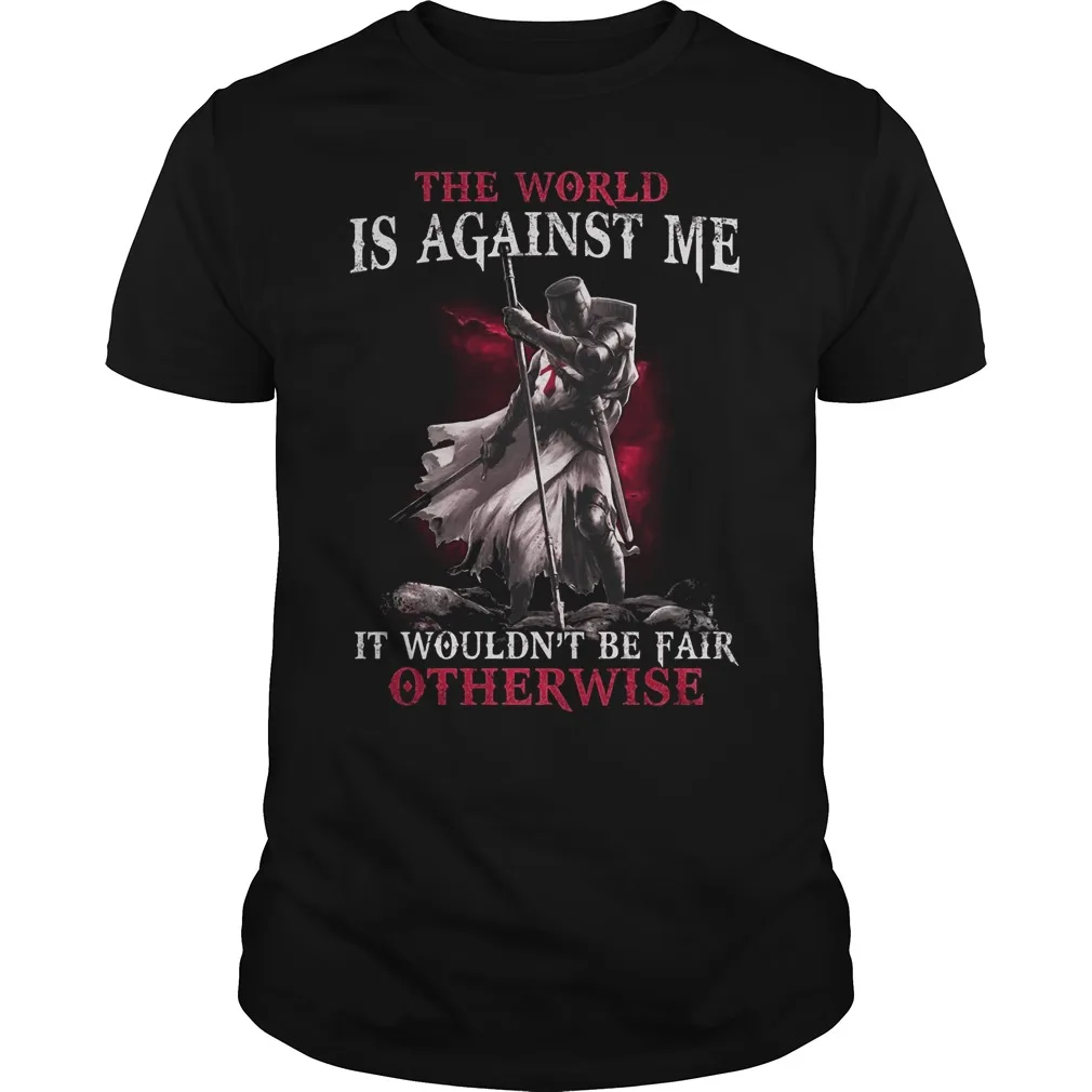 Мужская футболка с коротким рукавом KNIGHTS TEMPLAR-AGAINST ME cool женская | одежда