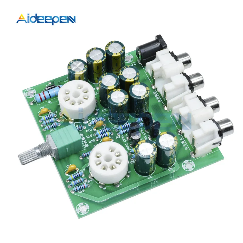 6J1 AC 12 В 0.8A 6J2 ламповый усилитель DIY Kit AMP Предварительный усилитель плата наушников буферный модуль стерео потенциометр с 6J2 чехол - Цвет: 6J1
