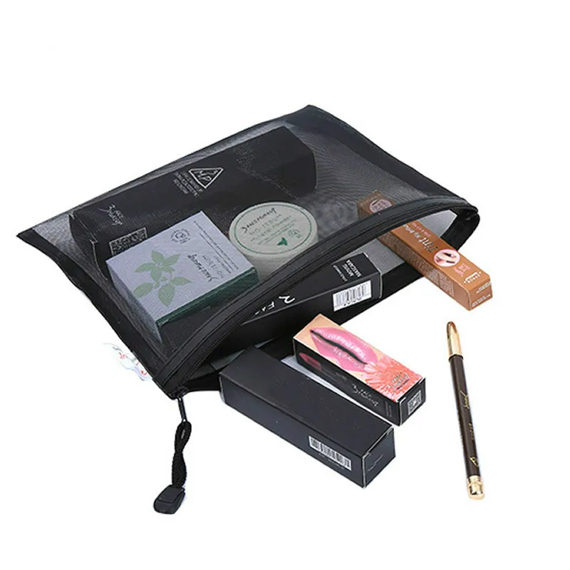 

Casual Travel Cosmetic Bag Women Zipper Make Up Transparent Makeup Case Organizer Storage Pouch Toiletry Beauty Wash Kit Bags