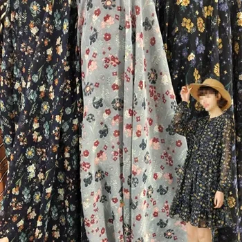 

New Printed Chiffon Fragments Printed chiffon fabric Dress shirt skirt and trousers fabric