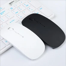Ultra Thin USB Optical Wireless Mouse 2.4G Receiver Super Slim For Computer PC Laptop Desktop black white Candy color