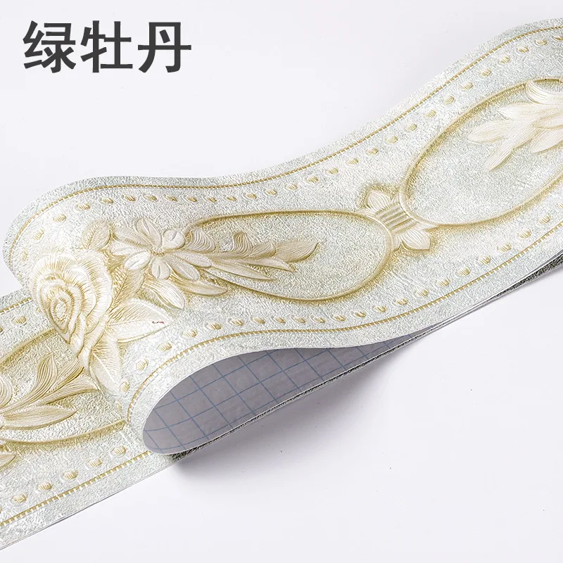 5M Self adhesive Wallpaper Flower PVC Waterproof Waist Line border Bathroom Toilet Kitchen Wall Sticker Home Decor cameo parede