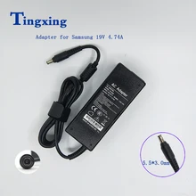 19V 4.74A 5.5*3.0mm 90W Laptop AC Power Adapter Apply to Samsung NotebooK R428 R410 R65 R520 R522 R530 R580 R560 R518 R410 R429
