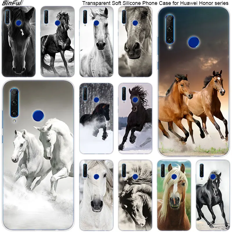 Мягкий силиконовый чехол для телефона Hot Horse Running для huawei Honor 20 20i 10 9 8 Lite 8X 8C 8A 8S 7S 7A Pro View 20 Модный чехол