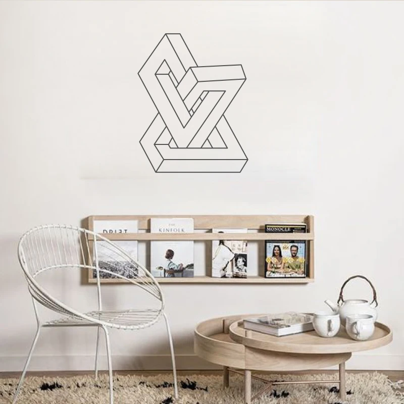 

3D Geometric Abstract Pattern Art Home Wall Decal for Living Room Bedroom Decor