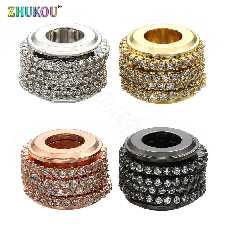 ZHUKOU 8*11 мм латунные кубические бусины из циркония для самостоятельного