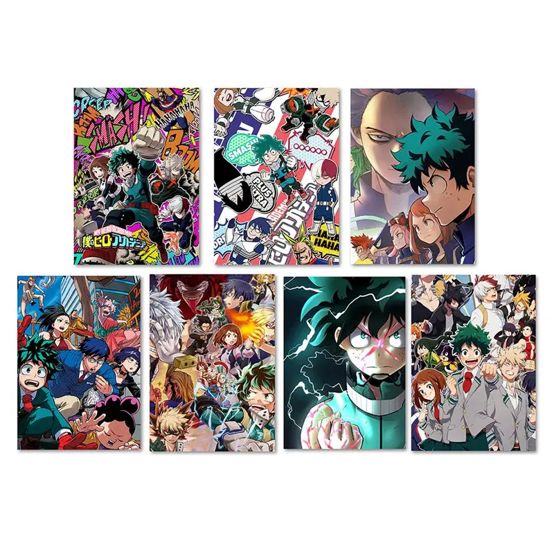 Японский аниме My Hero Academia ретро постеры крафт бумага настенная живопись высокого