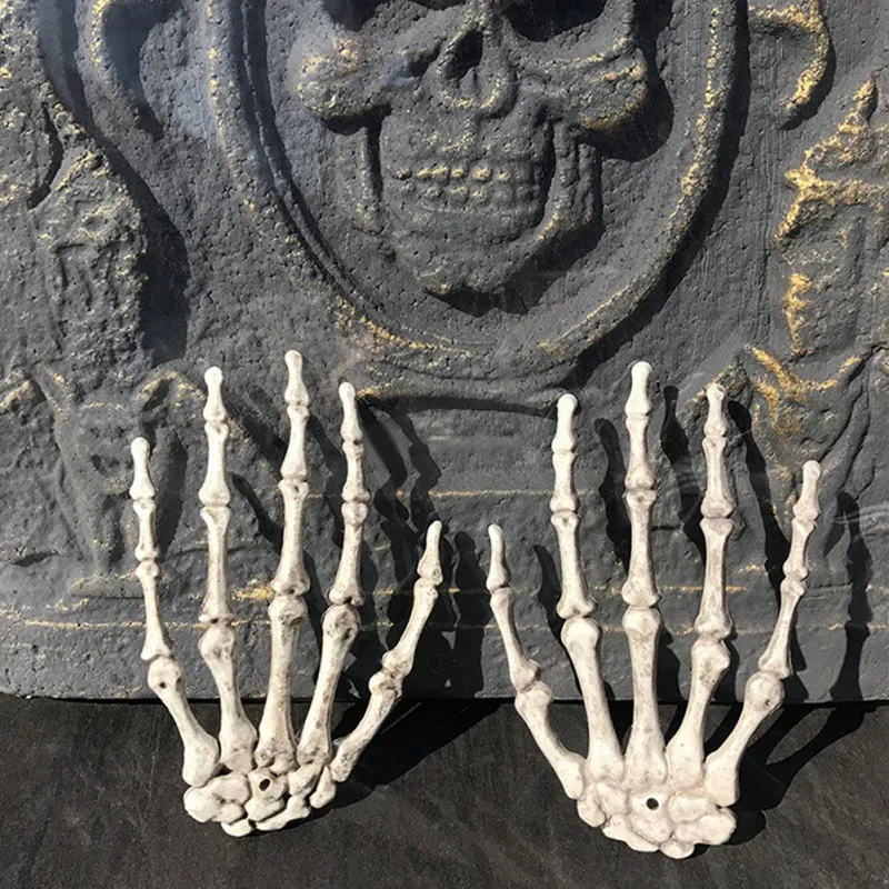 2Pcs Halloween Hand Skeleton Decoration Unique Hand Skeleton Decoration For Haunted House Halloween