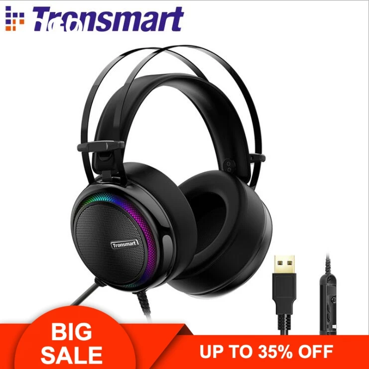 

Tronsmart Glary Gaming Headset ps4 headset Virtual 7.1,USB Interface Gaming Headphones for ps4,nintendo switch,Computer,Laptop