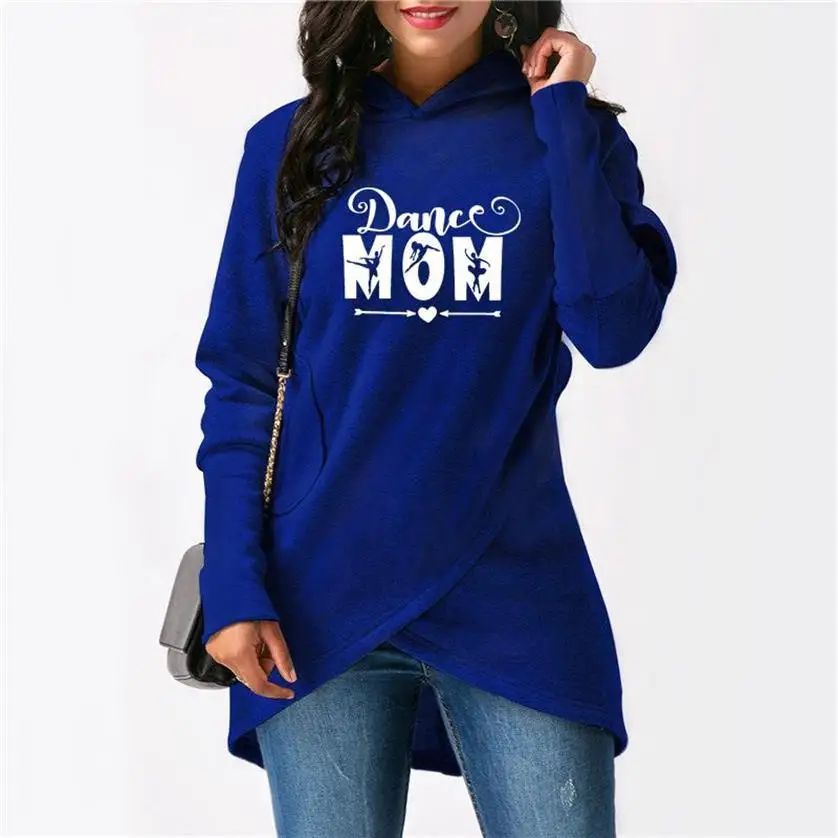  Hoodies For Women Split Dance Mom Letters Print Sweatshirts Hoodies Women Kawaii Femmes Corduroy Ca