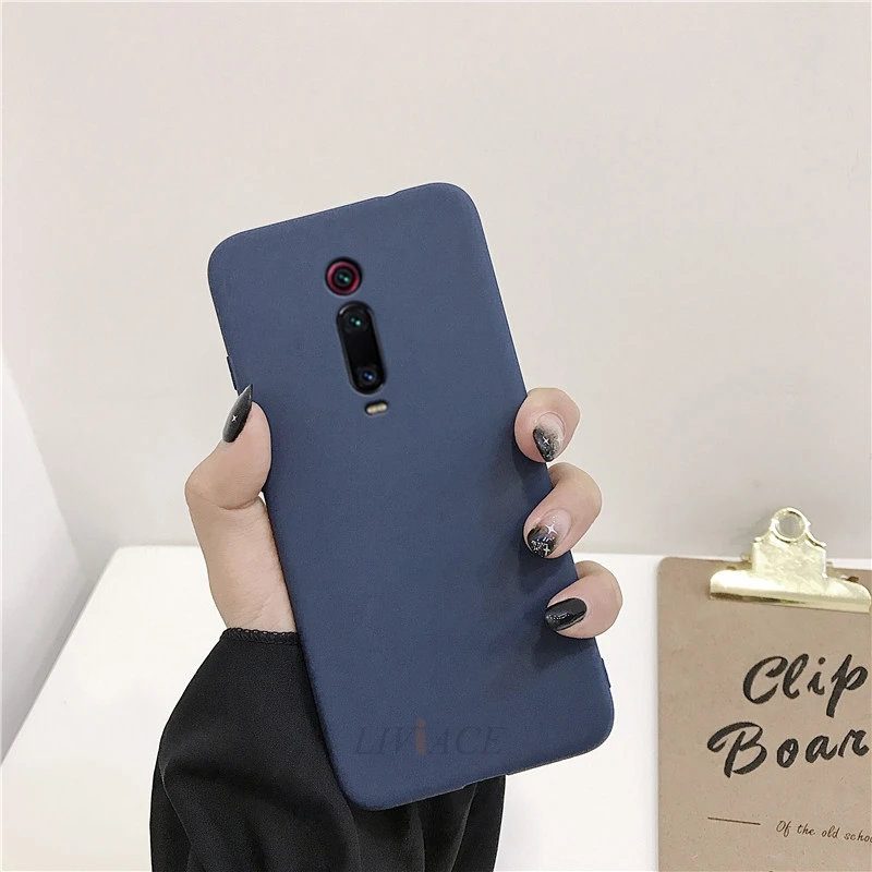 Чехол для xiaomi mi 9t pro redmi k20 7a, однотонный силиконовый чехол ярких цветов для xiaomi redmi k20 pro, милый ТПУ чехол для задней панели телефона - Цвет: navy