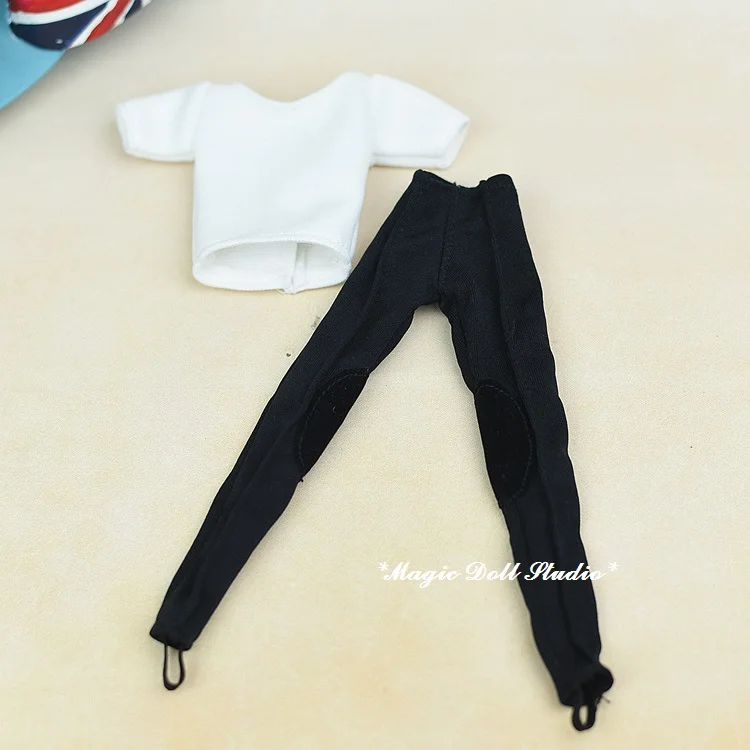 

[RFR014] 2018 New 12 inch Fashion Doll Clothes # White Top and Black Pant Set Fit For 12" Fashion Royalty Momoko Doll Retail