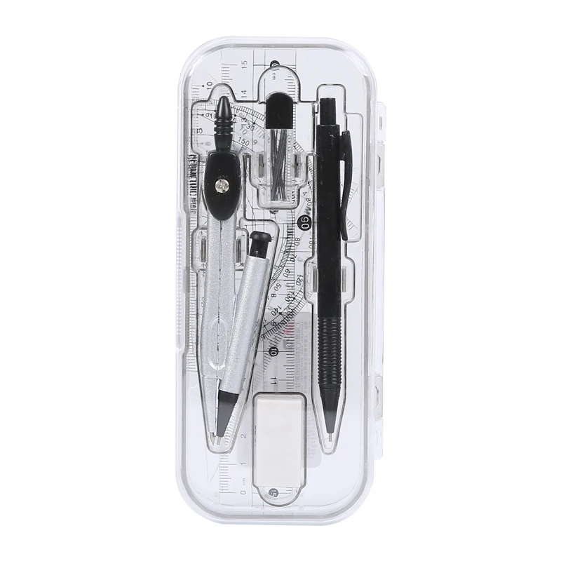 

Stationery Compass Set Eight Sets Student Examination Goods Ruler Pencil