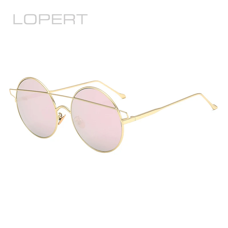 LOPERT New Vintage Round Sunglasses Women Female Brand Design Metal Frame Circle Glasses Lady Oculos De Sol Gafas UV400