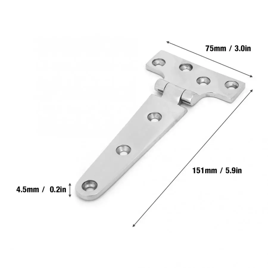Утолщенный T тип шарнира из нержавеющей стали домашнее украшение двери 151*75*4,5 мм дверная петля для двери
