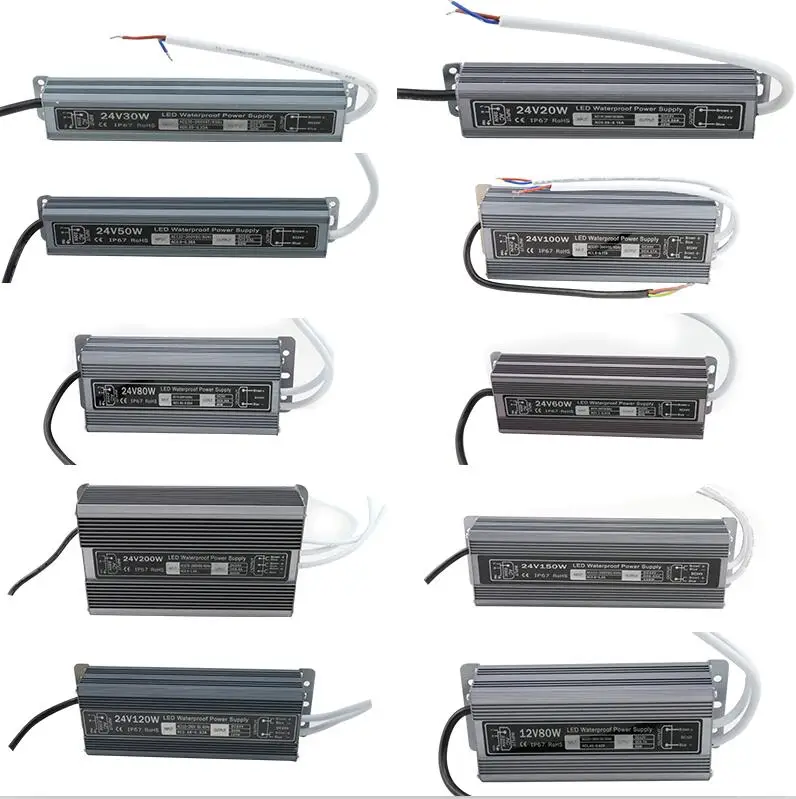 Best performance waterproof led driver IP67 ac100-264V adapter led light transformer 24V 20W 0.83A power charger for leds