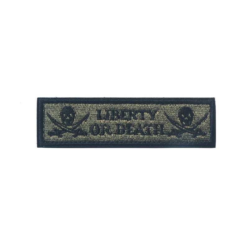 Вышитые нашивки Liberty или Death Skull тактические эмблемы значки вышивка для куртки