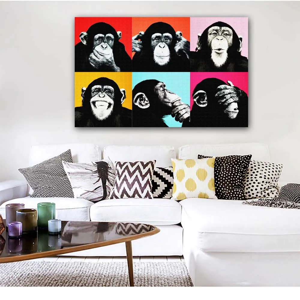SELFLESSLY-Andy-Warhol-Colorful-Monkey-Animal-Poster-Print-Canvas-Paintings-For-Living-Room-Wall-Art-Cuadros (2)