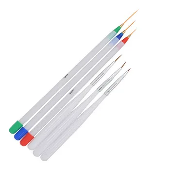 6Pcs/Pack 3 Fine Drawing 3 Striping Liner Design Set Nail Tool 6Pcs/Pack Nail Art Pens Brushes 40