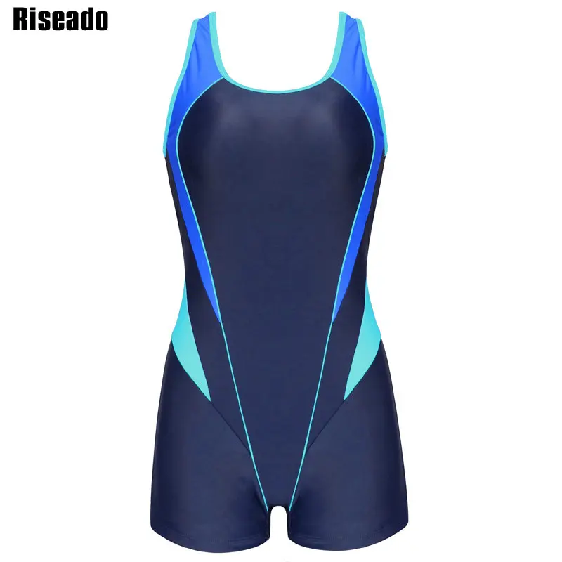 

Riseado One Piece Swimsuit Female 2018 Competition Swimwear Women Patchwork Open Back Swimming Suit for Women Bathing Suits
