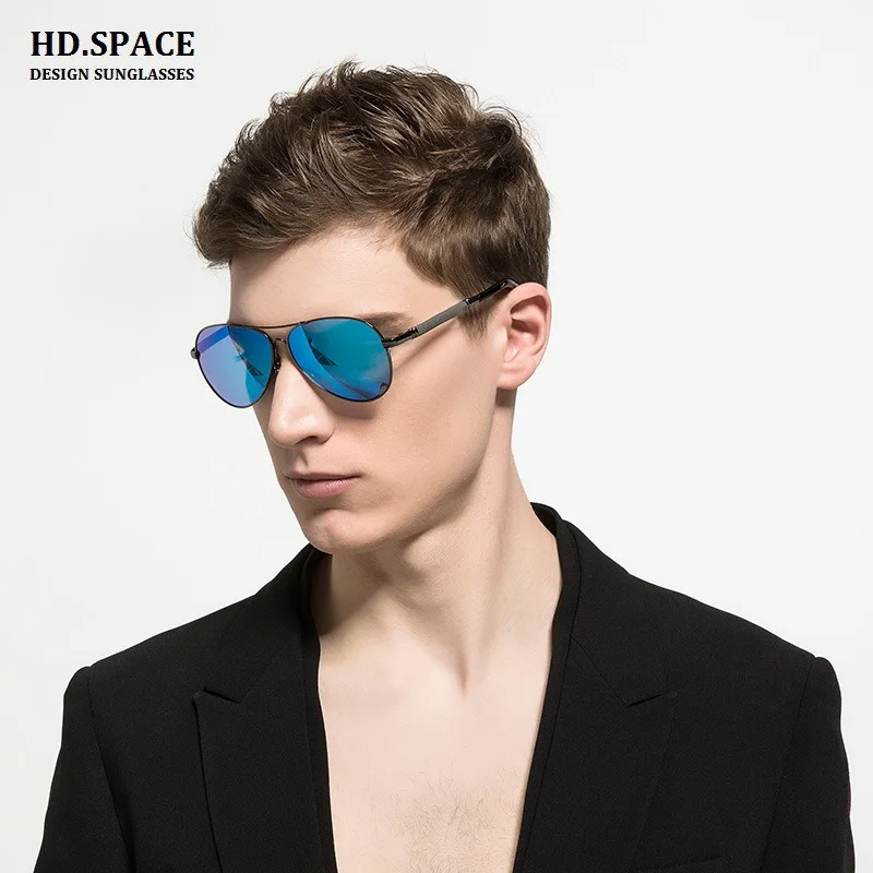 HD Брендовая Дизайнерская обувь Для мужчин Для женщин поляризованных солнцезащитных очков сплава памяти кадров очки зеркальное покрытие