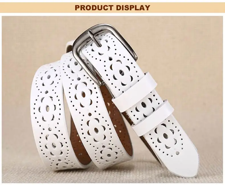 DOULILU New 2018 genuine leather jeans belts for Women Hollow pressed flower luxury strap female belt Gun gray buckle1 (17)