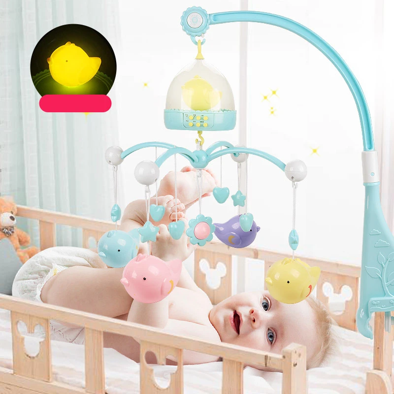 Детская погремушка детская игрушка для 0-12 месяцев кроватка крутящиеся колокольчики на кровать с музыкой Newbown раннего обучения развивает детские игрушки музыкальная шкатулка CB50