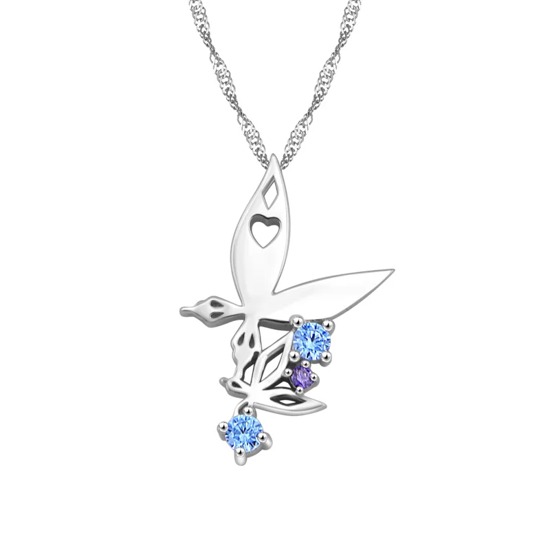 

D.Gray-man Tyki Mikk Butterflies 925 Sterling Silver Pendant Necklace Cos Gift N