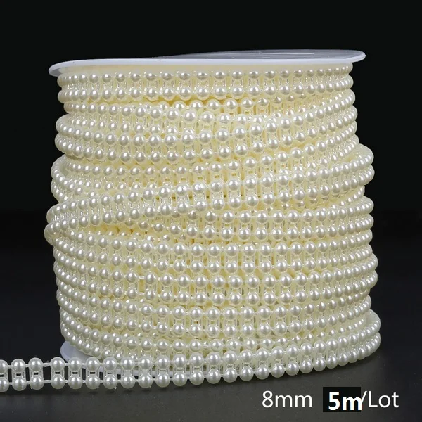 Ivory Pearl Bead Chain for DIY Decorations & Crafts