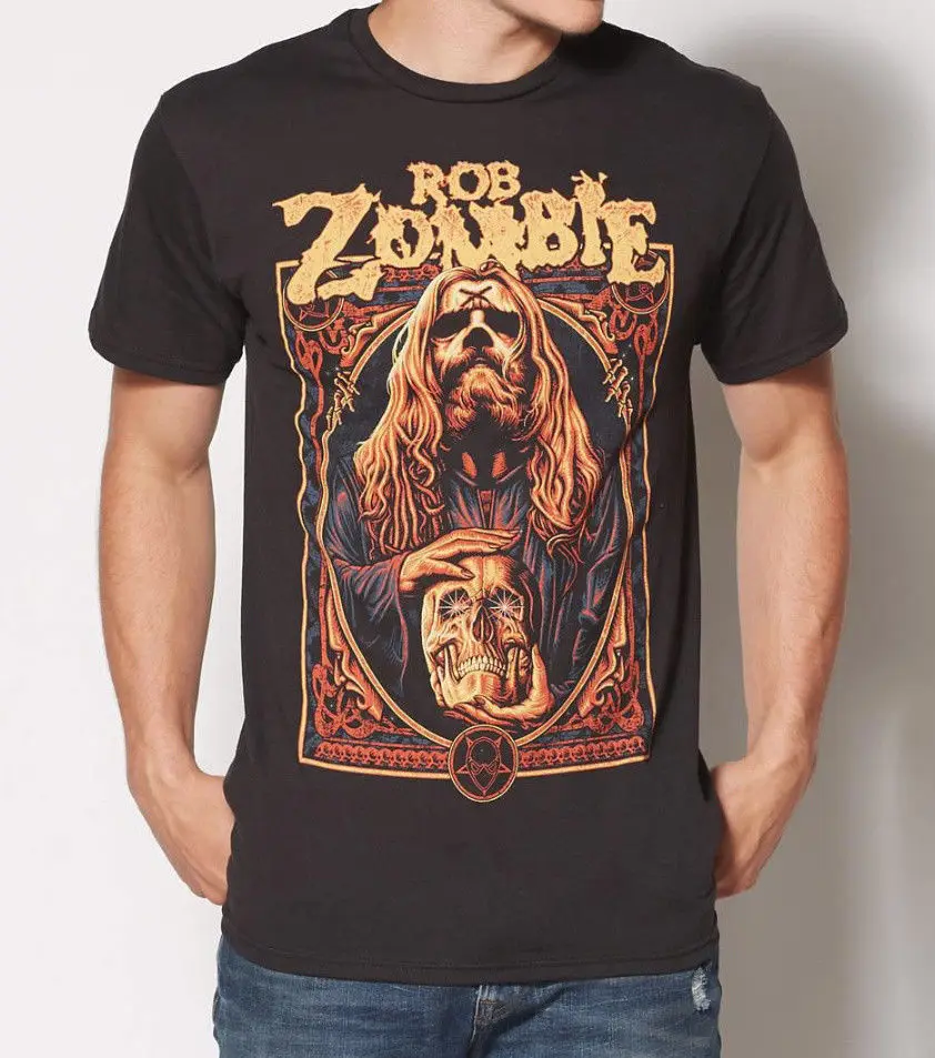 

Rob Zombie WARLOCK ROB ZOMBIE T-Shirt NEW 100% Authentic & Official Rare!!! Short Sleeve Fashion Summer Printing Casual