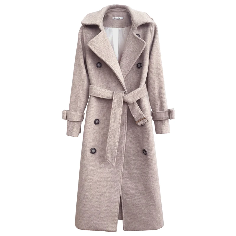 Aliexpress.com : Buy Herringbone Women Thicken Woolen coat female long ...