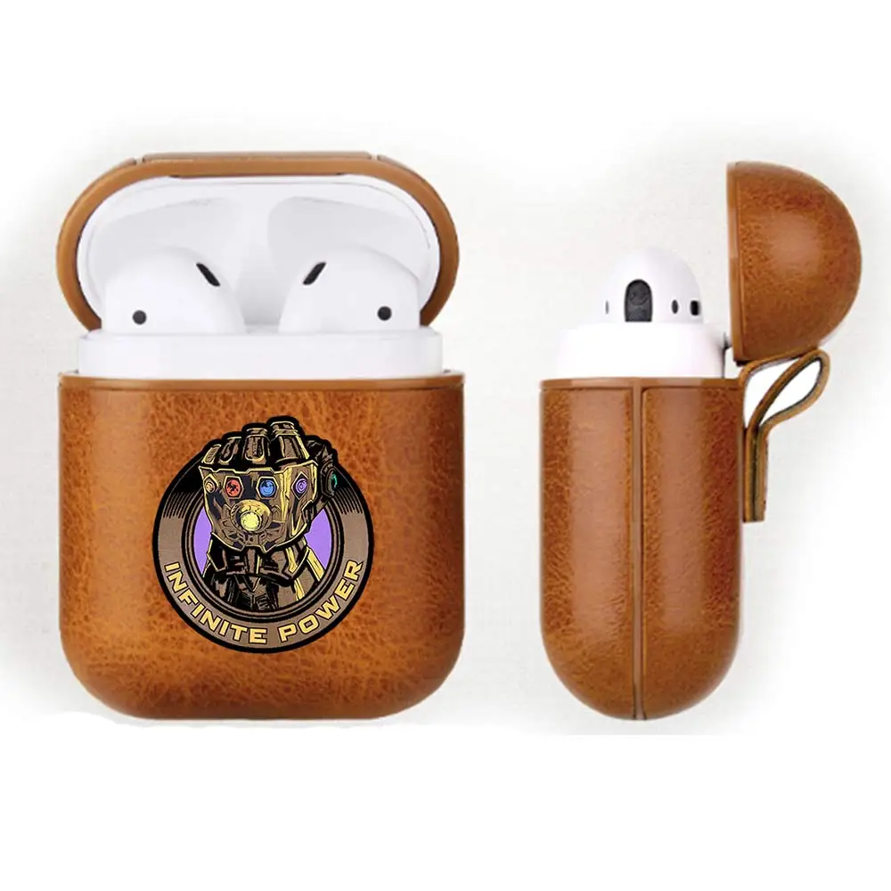 Marvel Thanos анти герой PU кожаный Airpods чехол Bluetooth беспроводная гарнитура защитный для