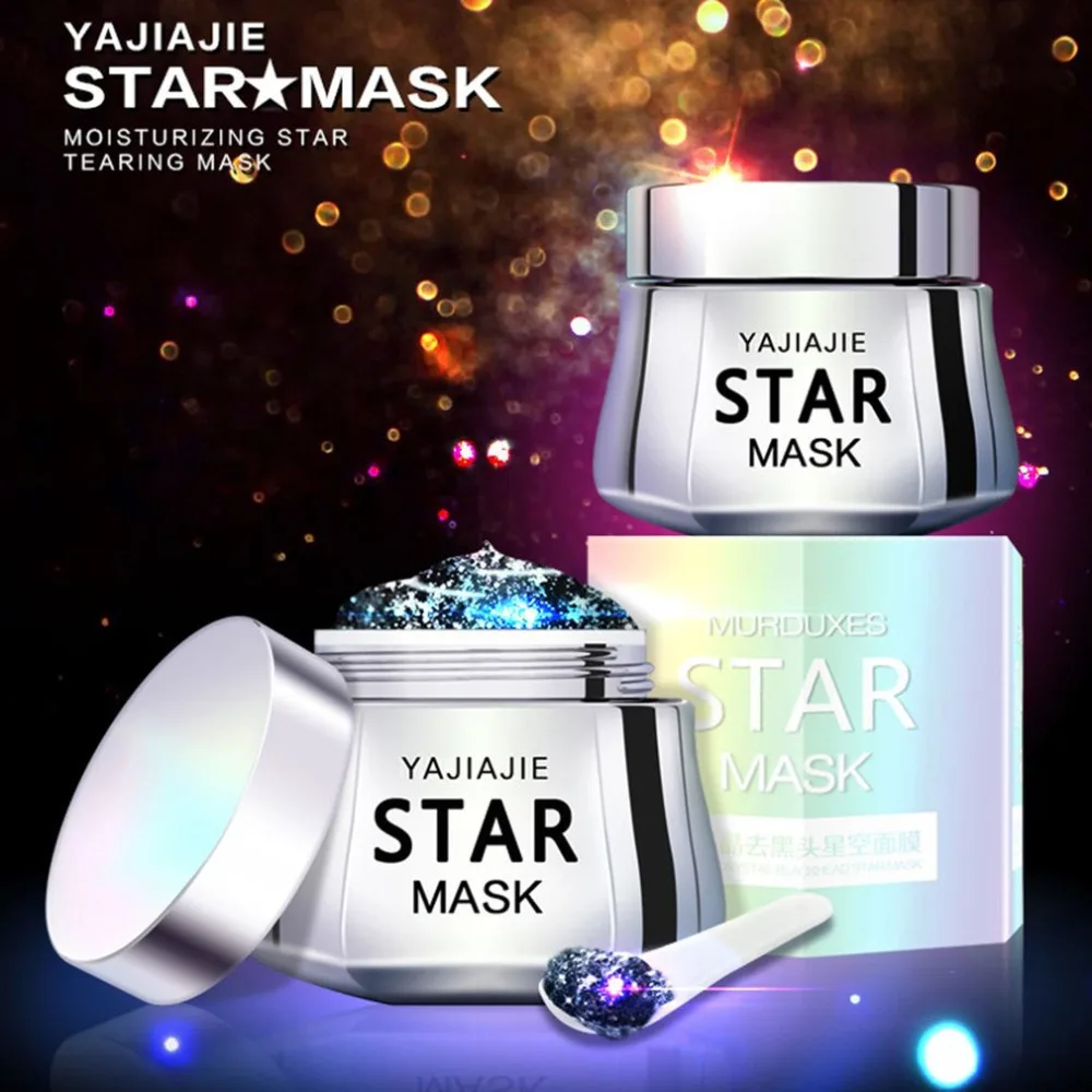 

50G Whitening Glitter Peel Off Star Face Mask Facial Care Blackhead Remover Moisturizing Cleansing Firming Face Masks Skin Care