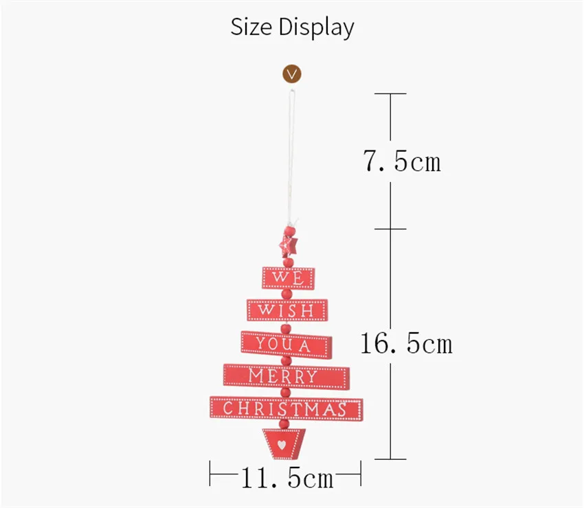 Креативная деревянная мини-Рождественская елка, подвеска, Рождественское украшение для дома, украшение для двери, окна, Счастливого Рождества